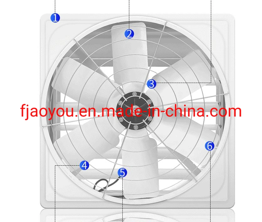 Energy Saving Glass Fiber Reinforced Plastic Negative Pressure Fan Industrial Exhaust Fan Strong Axial Flow Exhaust Fan Exhaust Fan Breeding Plant Ventilation F