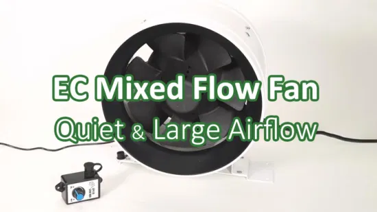 8 Inch Low Power Efficient Ventilation Exhaust Stealth Industrial Grow Tent Horticulture Mixed Flow Inline Duct Fan