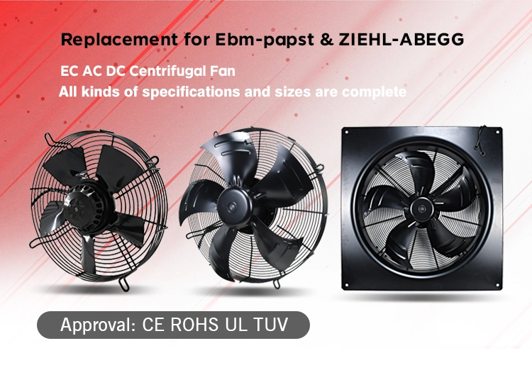 Industrial Wide Application AC Motor Axial Exhaust Fan Equipment Electric Air Cooling Ventilation