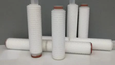 Water Filtration Double Layer Hydrophilic PVDF Pleated Filter Cartridge for Sterile Apis